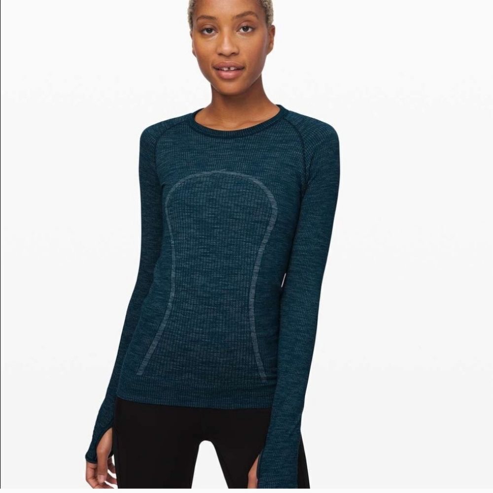 Lululemon Swiftly Wool Pullover Night Diver Blue Size 2